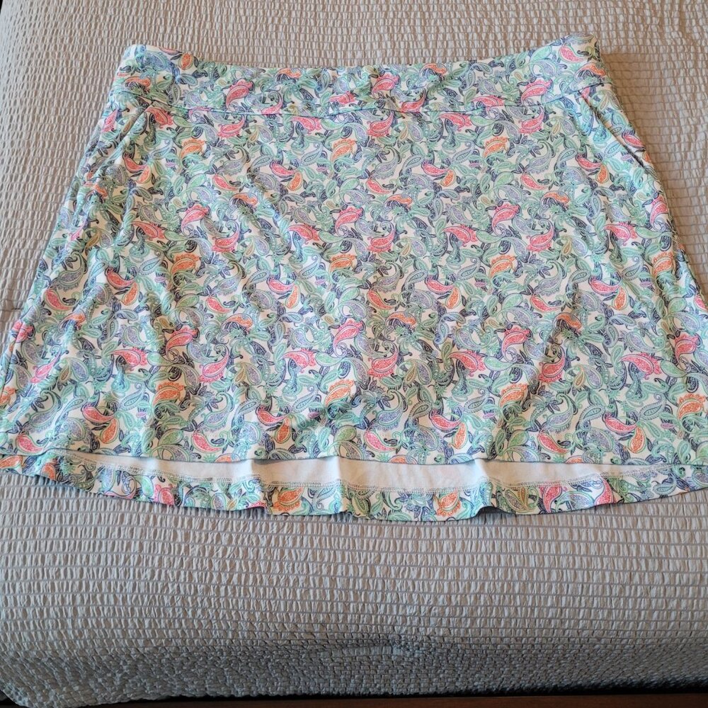 Greg Norman Paisley Pull On Golf /Tennis Athleisure Skort- XXL